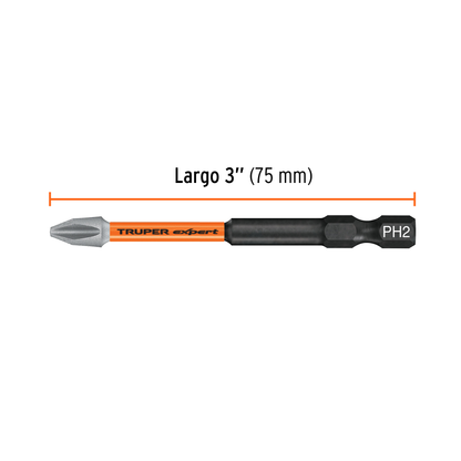 Puntas de Cruz PH2 de 3" Estuche con 5 unidades