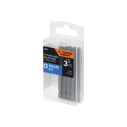 Puntas de Cruz PH2 Extra Largas Estuche con 5 unidades