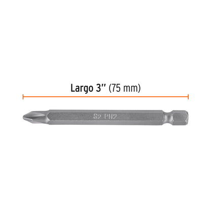 Puntas de Cruz PH2 Extra Largas Estuche con 5 unidades
