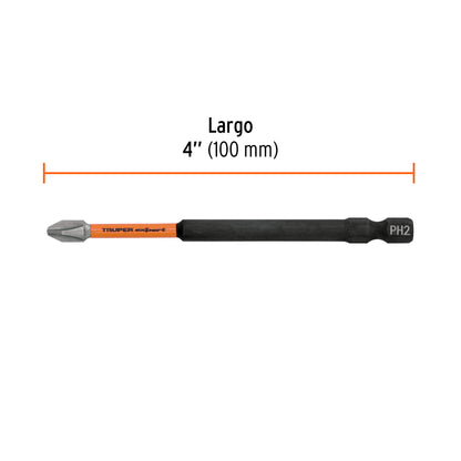 Estuche con 5 puntas de cruz PH2 de impacto largo 4" · vista 4