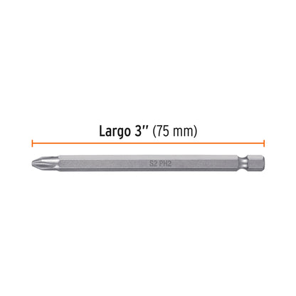 Puntas de Cruz PH2 de 4"  Estuche con 5 unidades