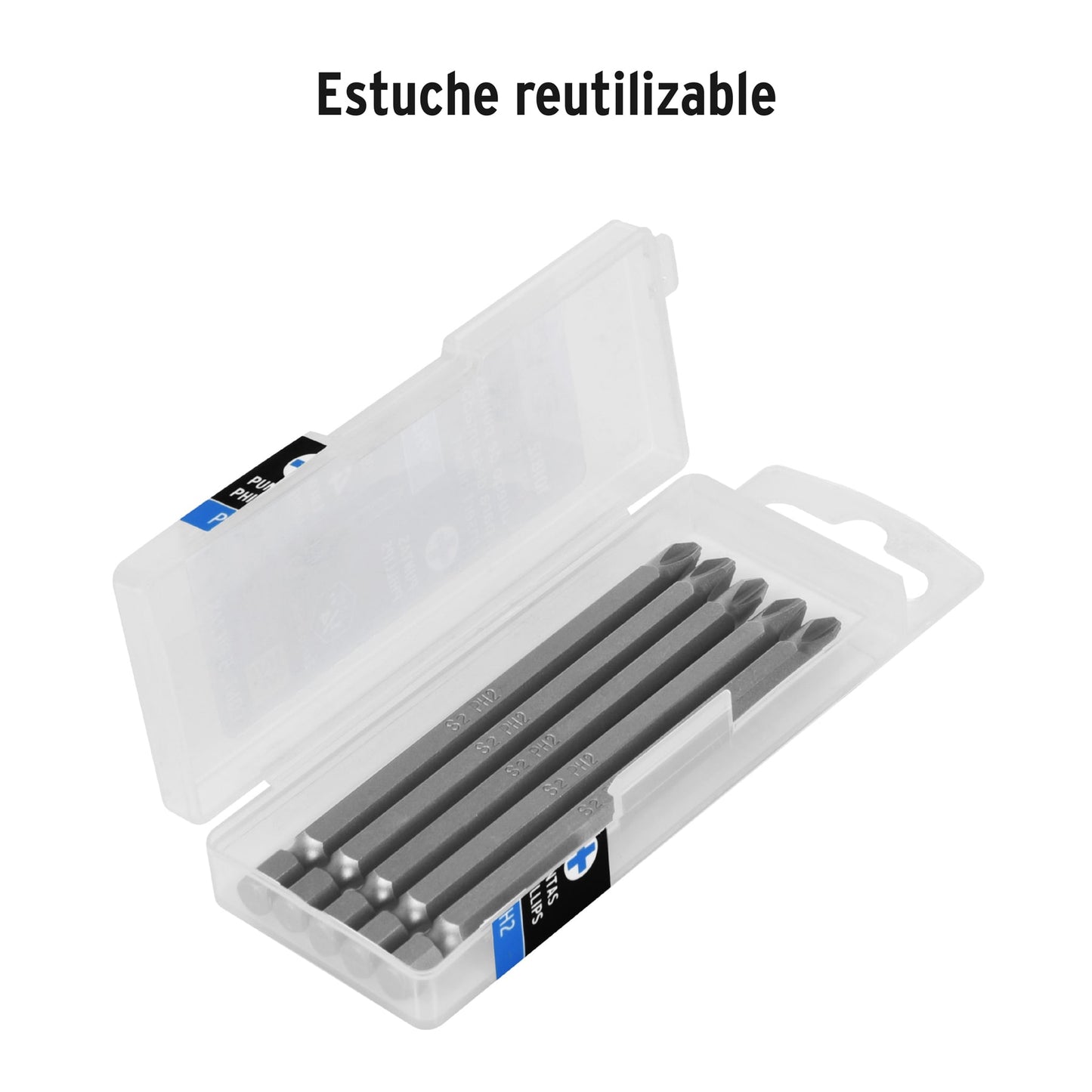 Puntas de Cruz PH2 de 4"  Estuche con 5 unidades