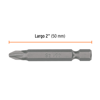 Puntas Pozidriv PZ2 Largas Estuche con 5 unidades