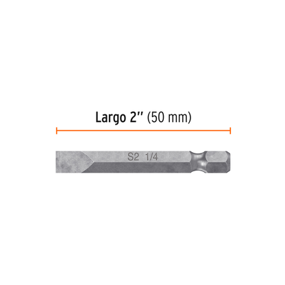 Puntas Planas de 1/4"  Estuche con 5 unidades