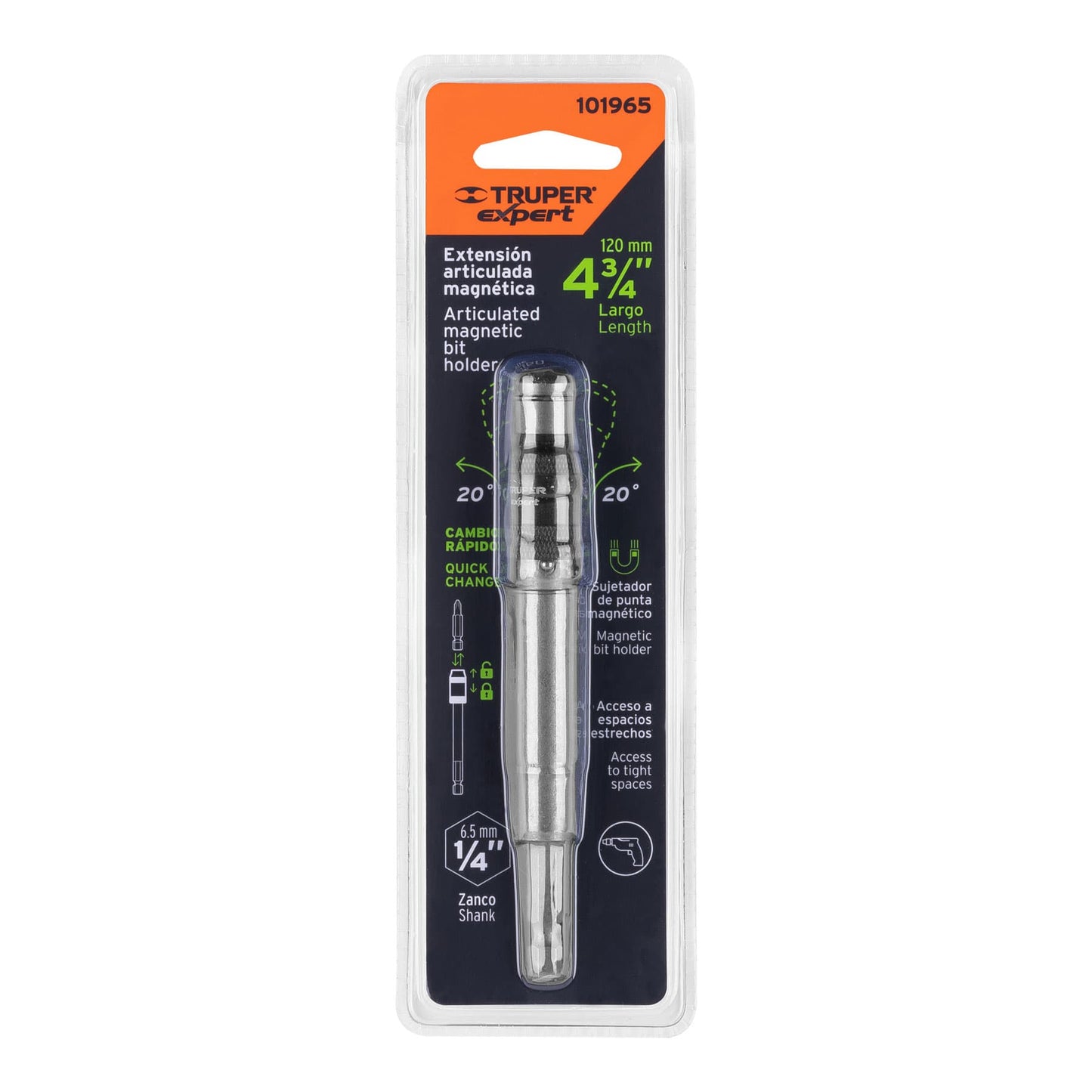 Extensión magnética articulada 4 3/4pulg. para puntas