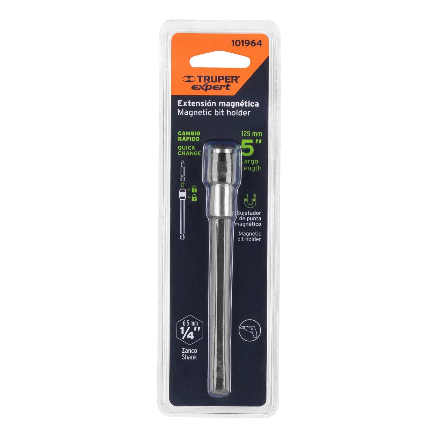Extensión Magnética de 5" para Puntas  Cambio Rápido