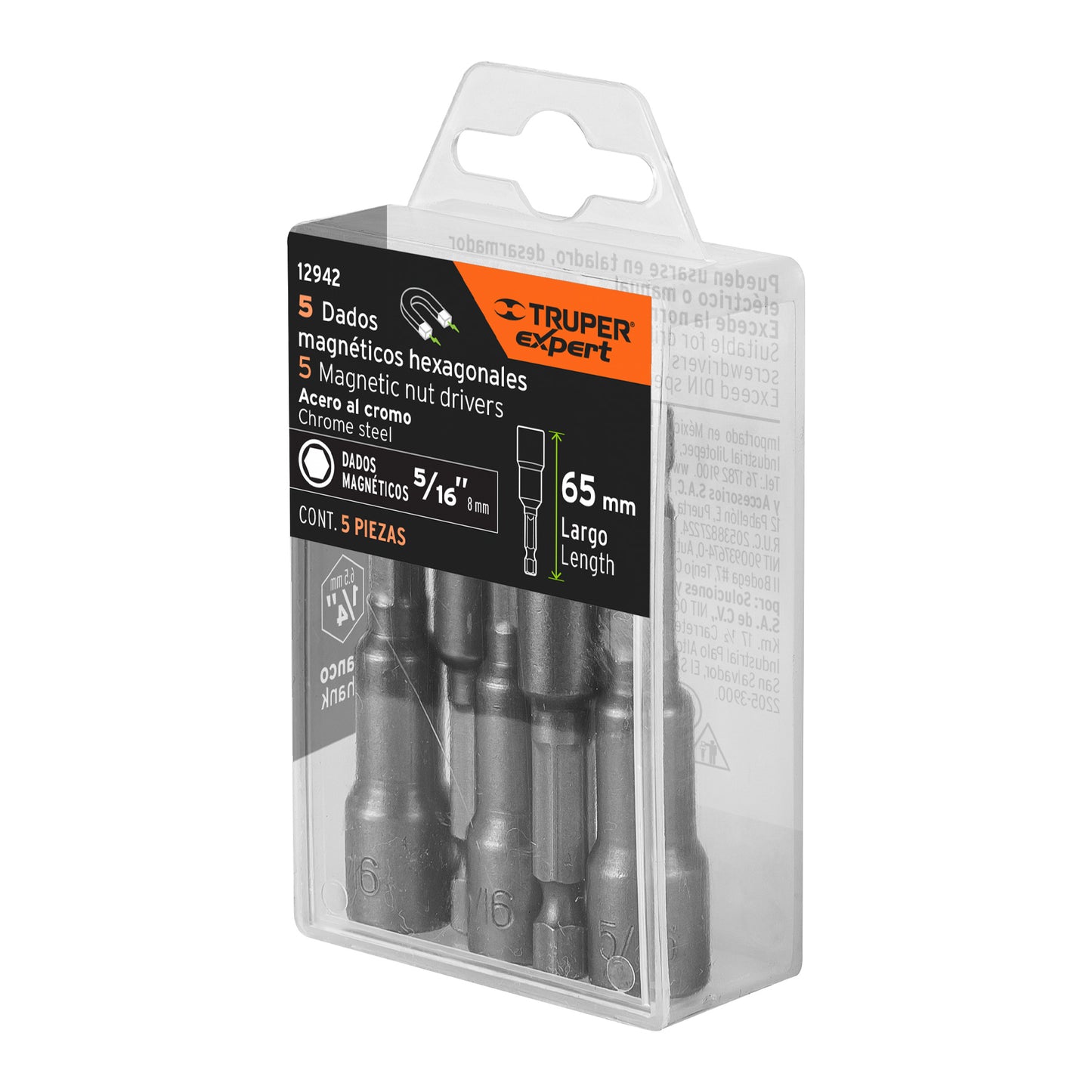 Dados Magnéticos de 5/16" Estuche con 5 unidades