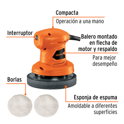 Pulidora roto-orbital compacta 6 pulg 45W - SKU 102633