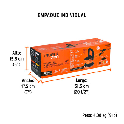 Pulidora doble accion 6 pulg 900W - SKU 102333