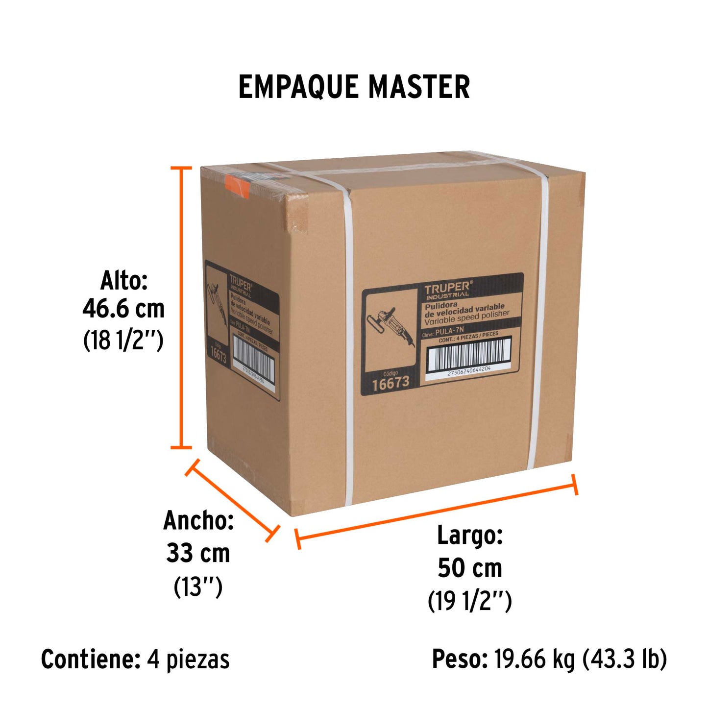 Pulidora rotativa 7 pulg 1200W INDUSTRIAL - SKU 16673