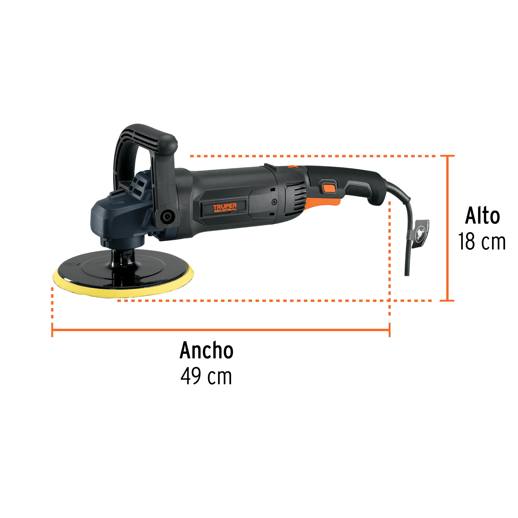 Pulidora rotativa 7 pulg 1200W INDUSTRIAL - SKU 16673