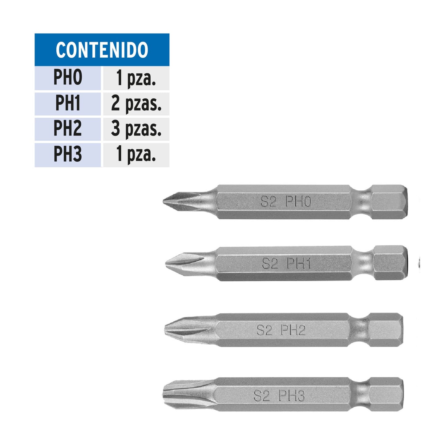 Puntas de Cruz Combinadas  Estuche con 7 unidades