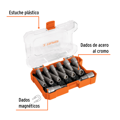 Juego de 14 Dados Magnéticos para Taladro