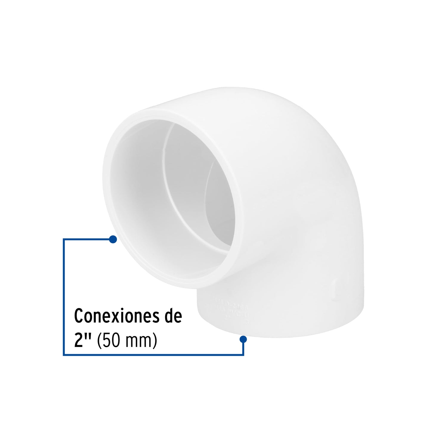 Codo de PVC de 2 pulgadas a 90 grados