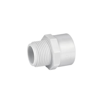 Adaptador macho de PVC cédula 40 de 3/4 pulgada con rosca NPT