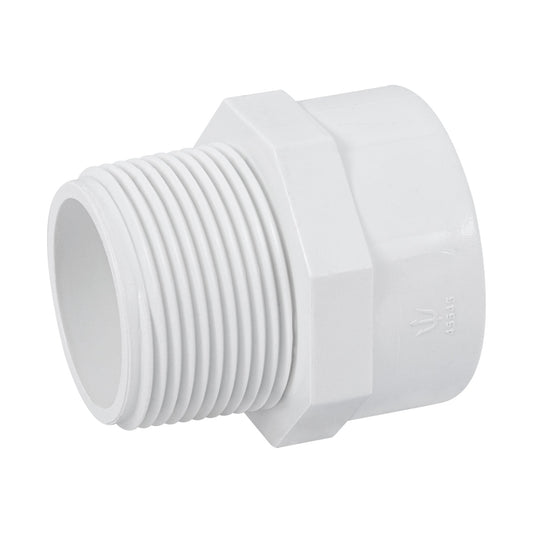 Adaptador macho de PVC cédula 40 de 1 1/4 pulgadas con rosca NPT