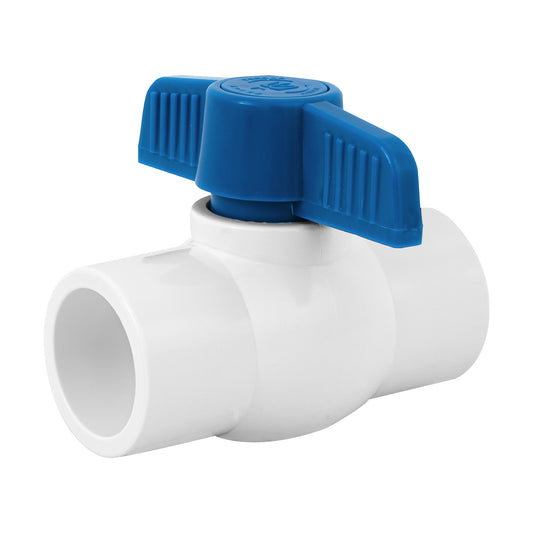 Válvula de esfera de PVC de 1 pulgada para cementar con maneral de ABS