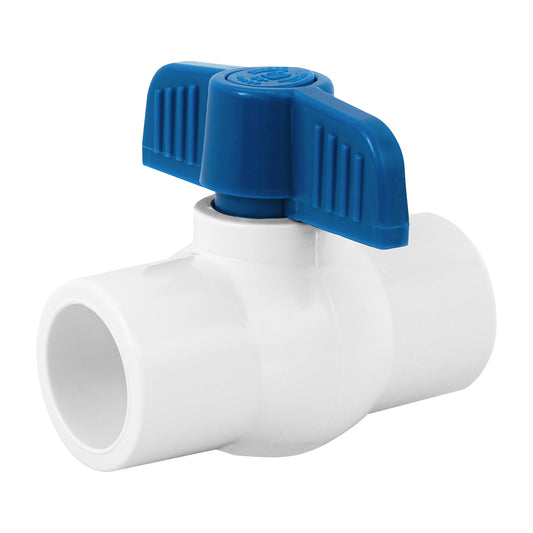 Válvula de esfera de PVC de 3/4 pulgada para cementar con maneral de ABS