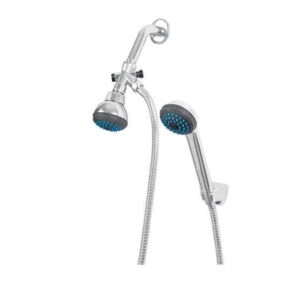 Regadera de 2-1/2" con brazo tipo teléfono y manguera de 1.5 m Foset Basic
