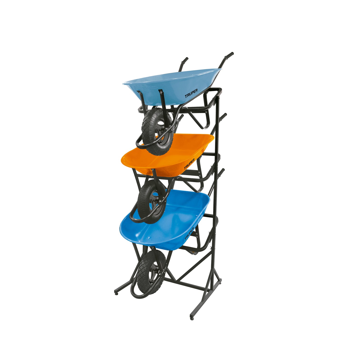 Rack para 3 carretillas estibadas en acero