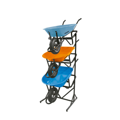 Rack para 3 carretillas estibadas en acero