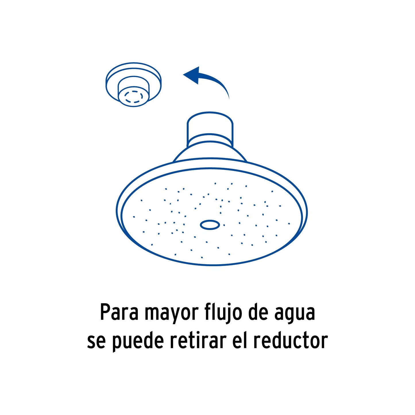 Regadera redonda metálica de 3-1/2" con brazo y chapetón cromados