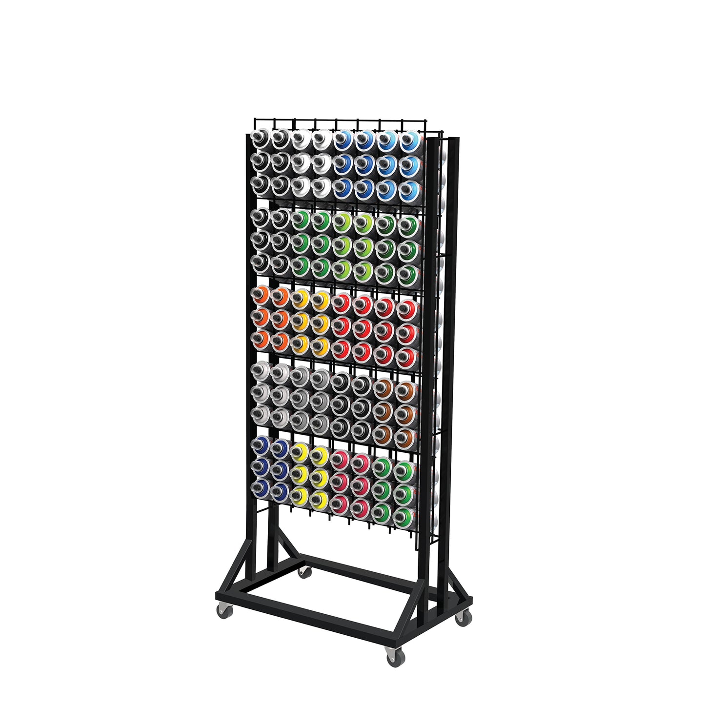 Rack para 120 pinturas en aerosol