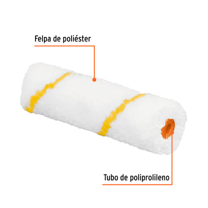 Felpas para mini rodillo de 4 pulgadas por 3/8 de poliéster