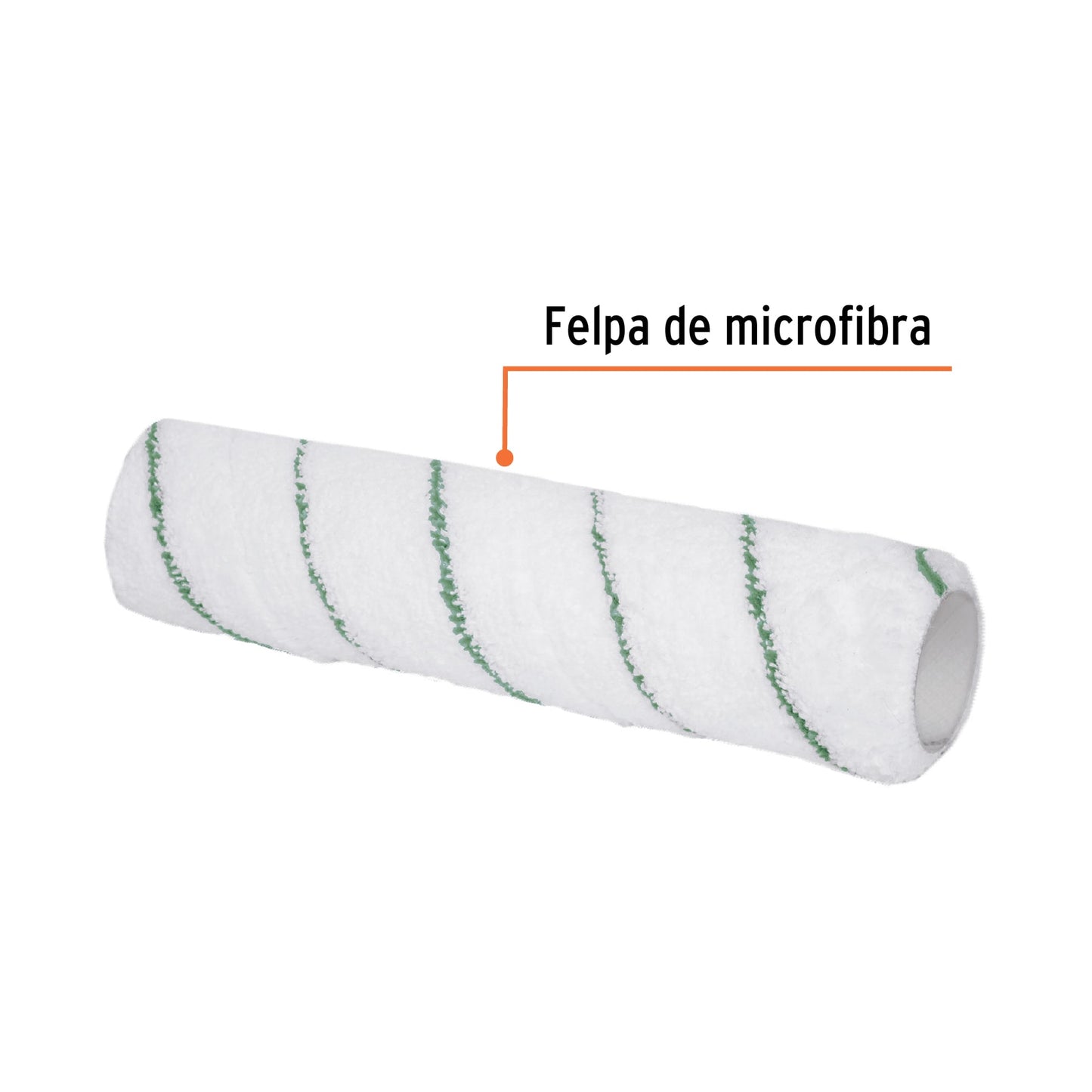 Felpa para rodillo de 9 pulgadas por 3/8 de microfibra para superficies lisas y poco rugosas