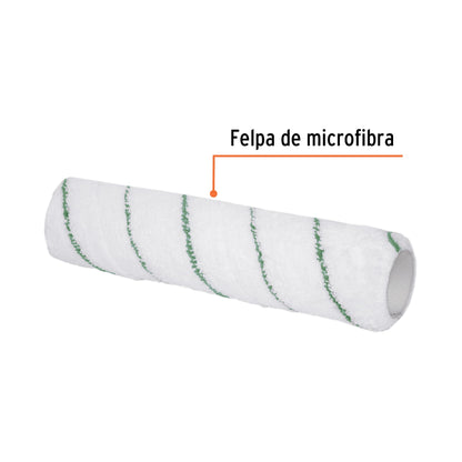 Felpa para rodillo de 9 pulgadas por 3/8 de microfibra para superficies lisas y poco rugosas