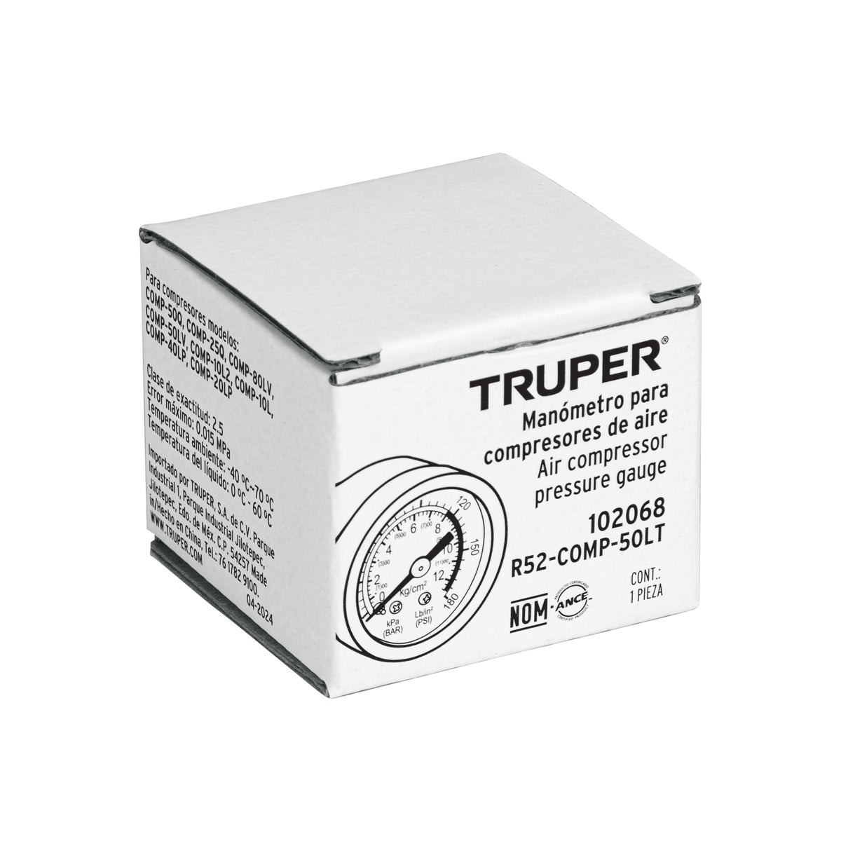 Manometro para compresores Grupo - SKU 102068