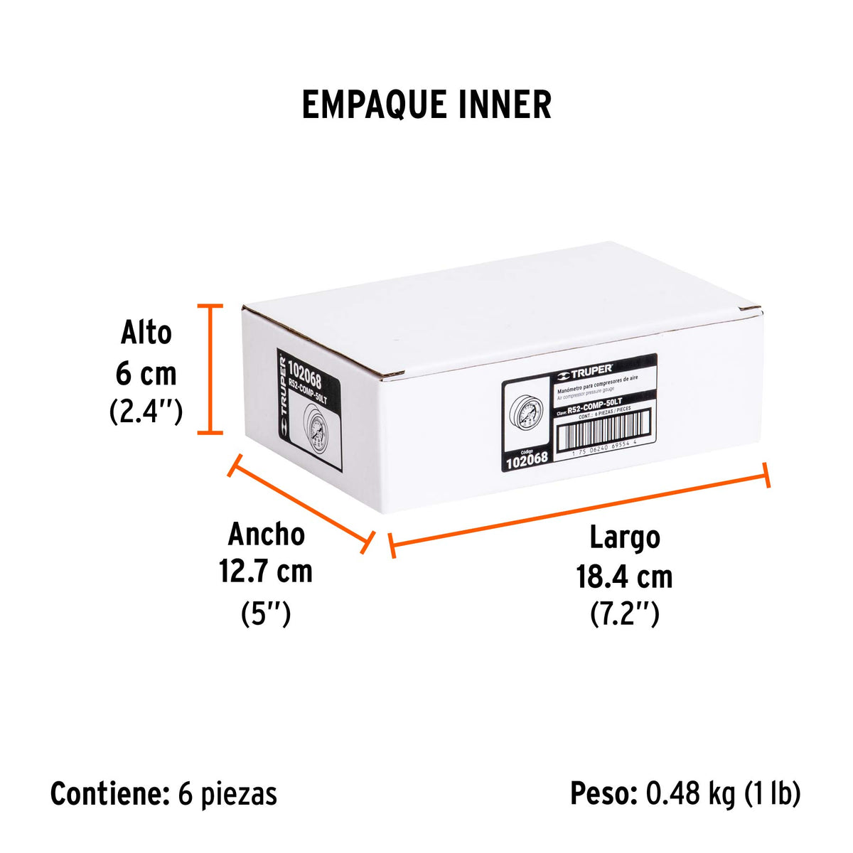 Manometro para compresores Grupo - SKU 102068