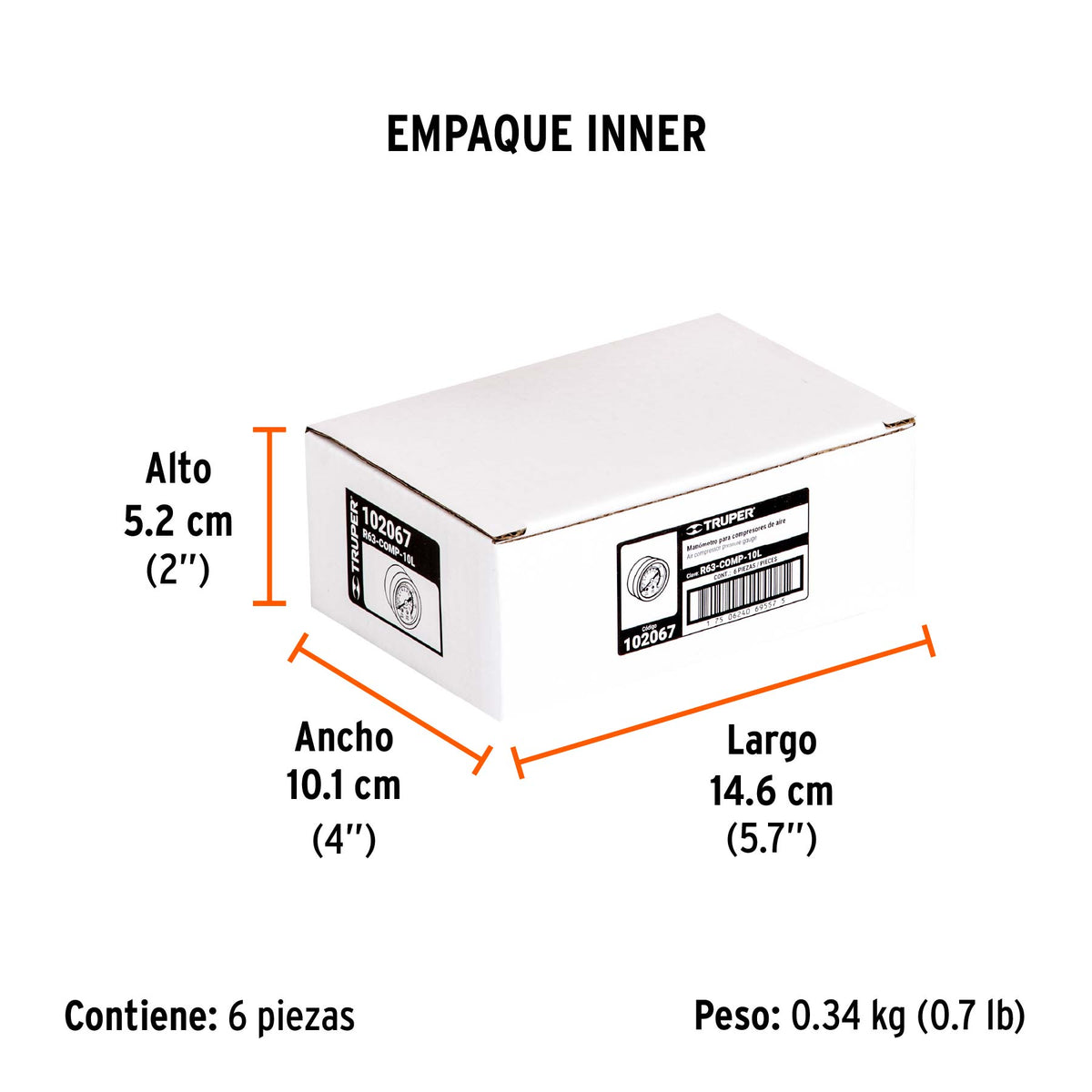 Manometro para compresores Grupo 1 - SKU 102067