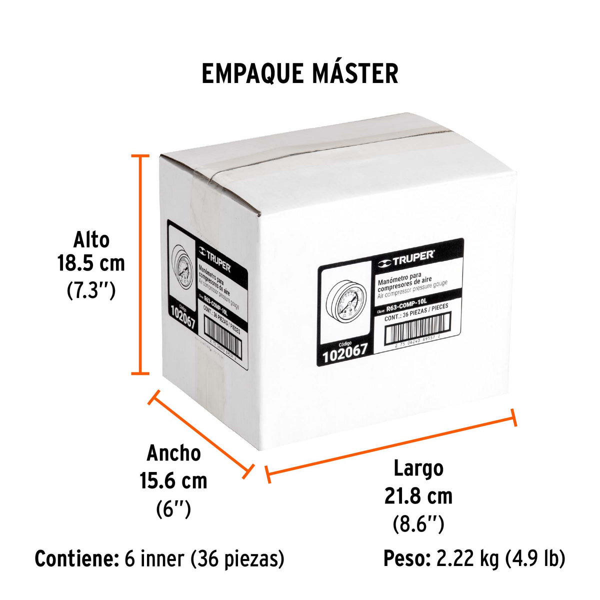 Manometro para compresores Grupo 1 - SKU 102067