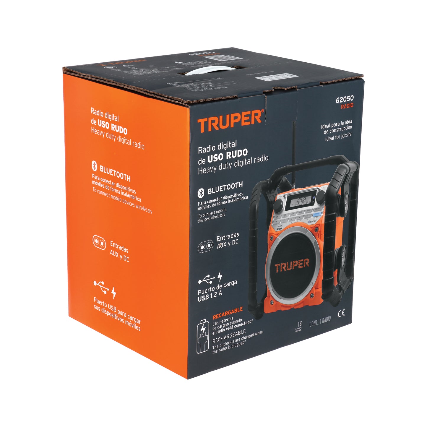 Radio digital de uso rudo con Bluetooth y puerto USB