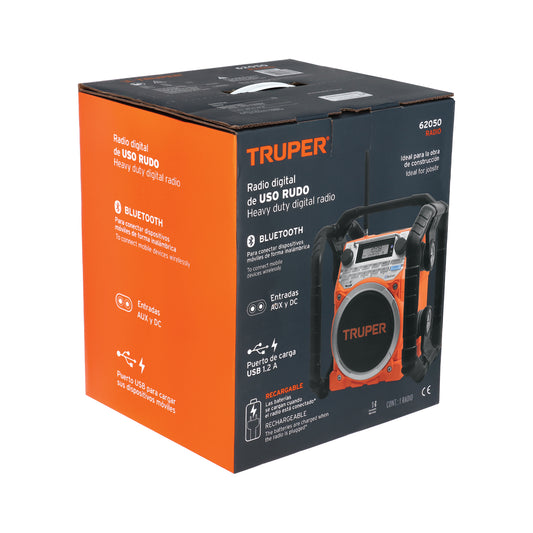 Radio digital de uso rudo con Bluetooth y puerto USB
