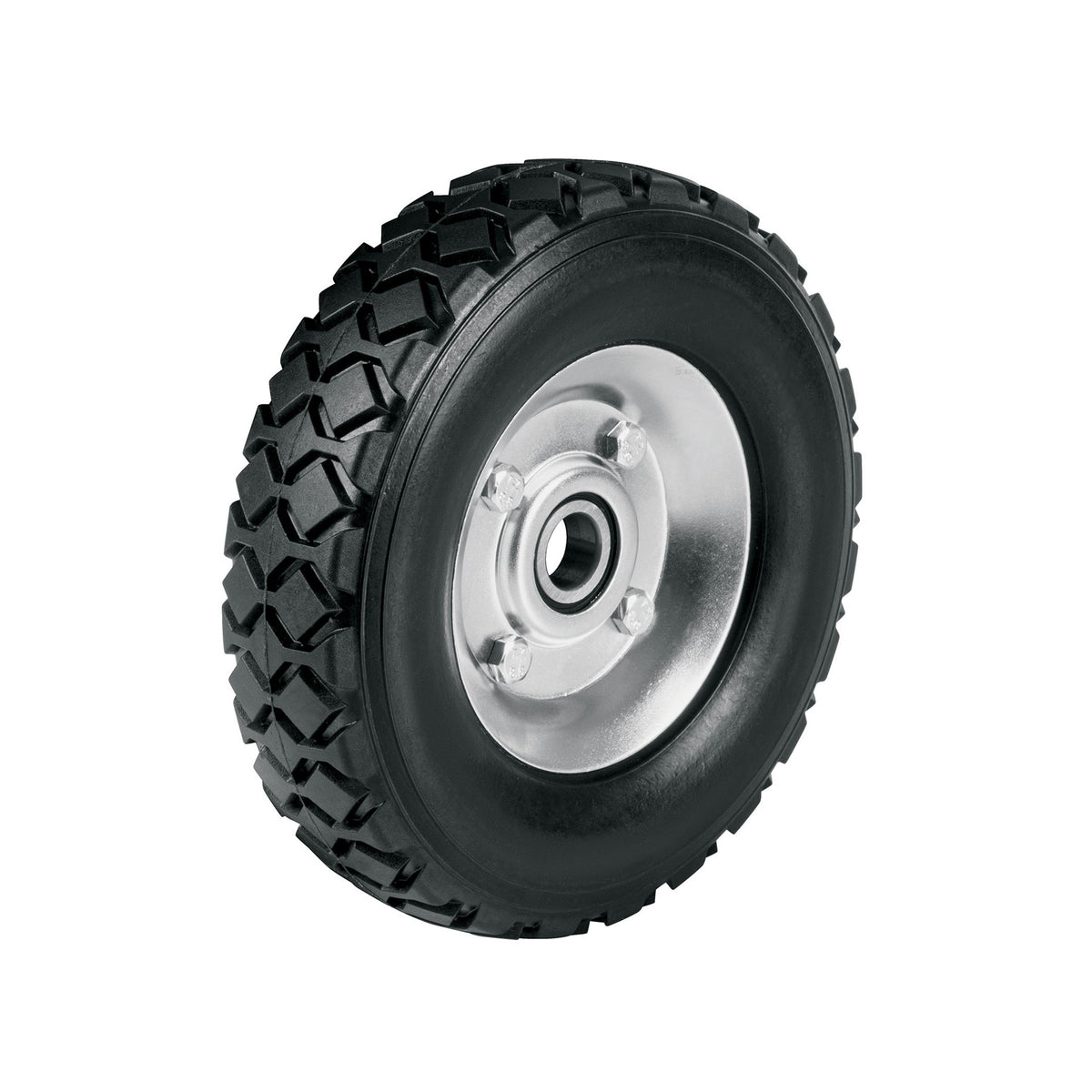 Rueda de hule sólido imponchable 7", un balero