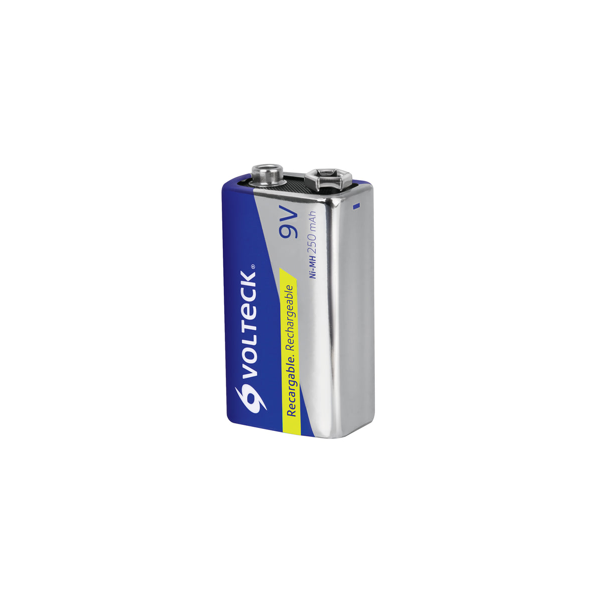 Blíster con 1 pila recargable 9V uso general, 250 mAh