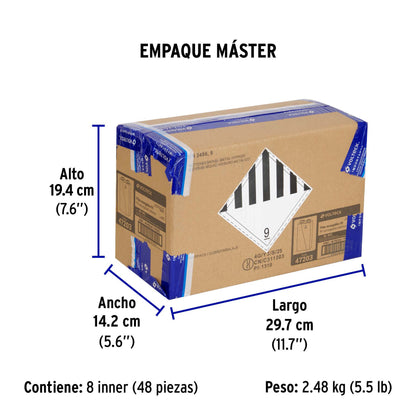 Blíster con 1 pila recargable 9V uso general, 250 mAh · vista 5