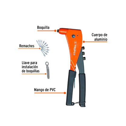Remachadora Profesional de 10" con Remaches Incluidos