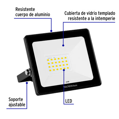 Reflector LED para exteriores de 20 W con luz de día
