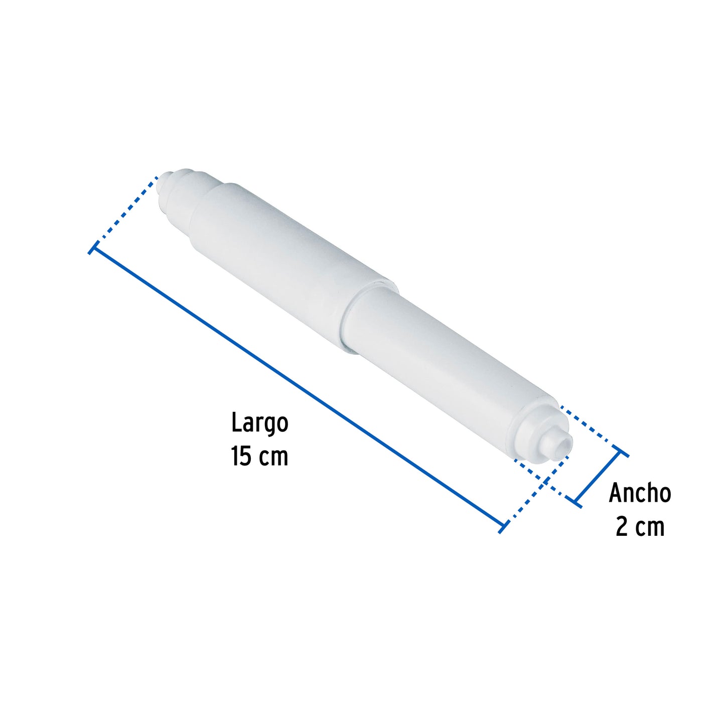 Tubo de repuesto para portarrollo plástico BASIC