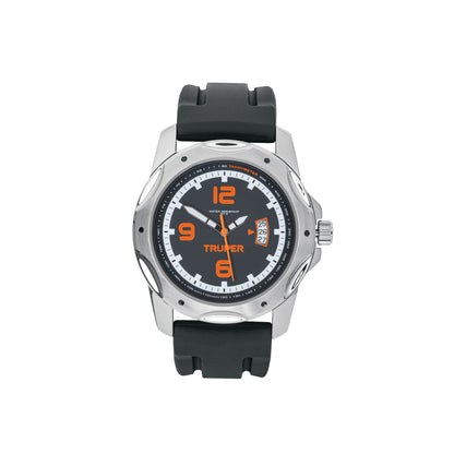 Reloj para caballero de cuarzo con correa de silicón y resistencia al agua 30 m