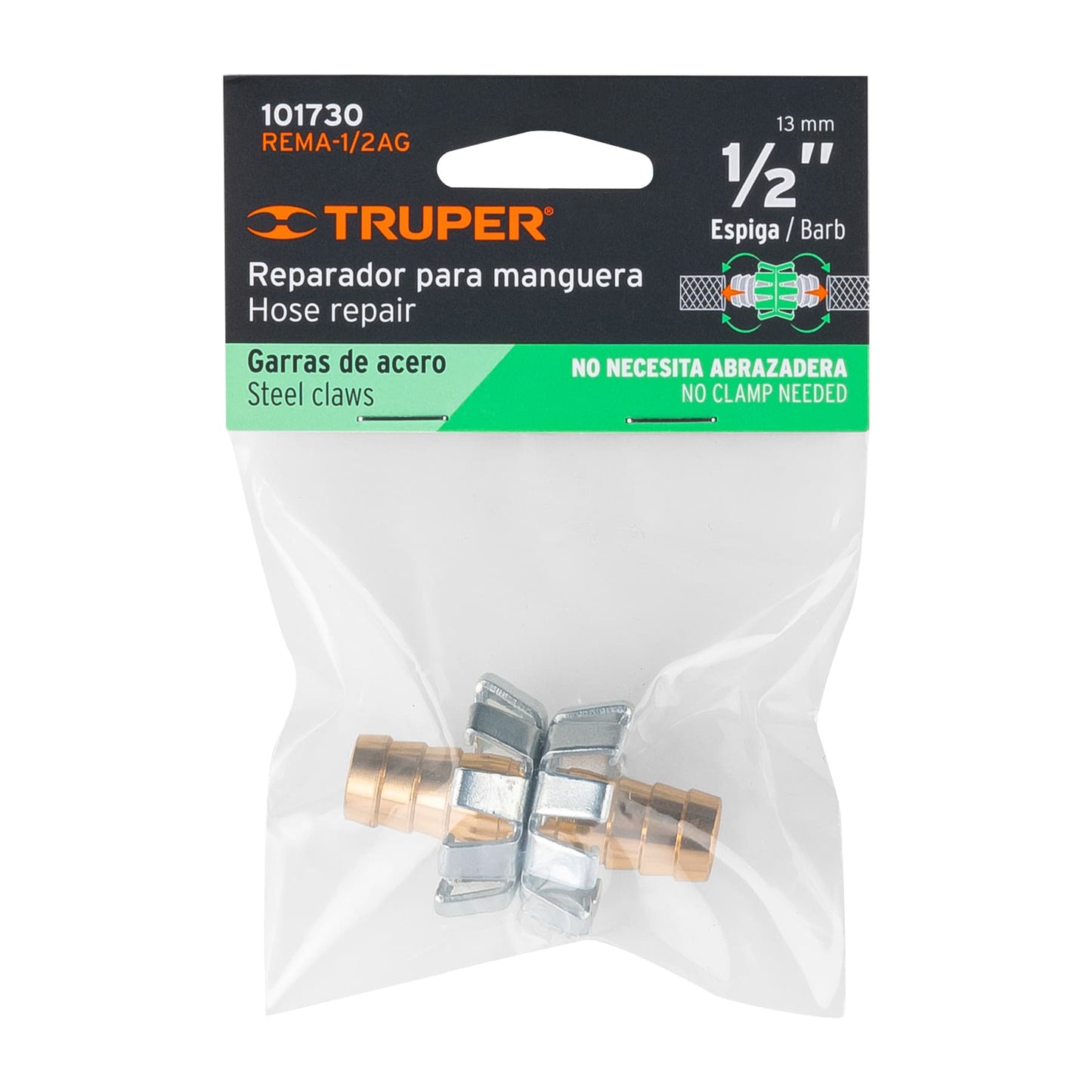 Reparador de aluminio 1/2pulg. tipo garra para