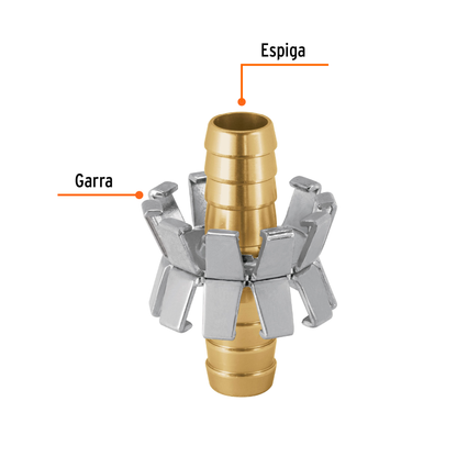 Reparador de aluminio 1/2pulg. tipo garra para