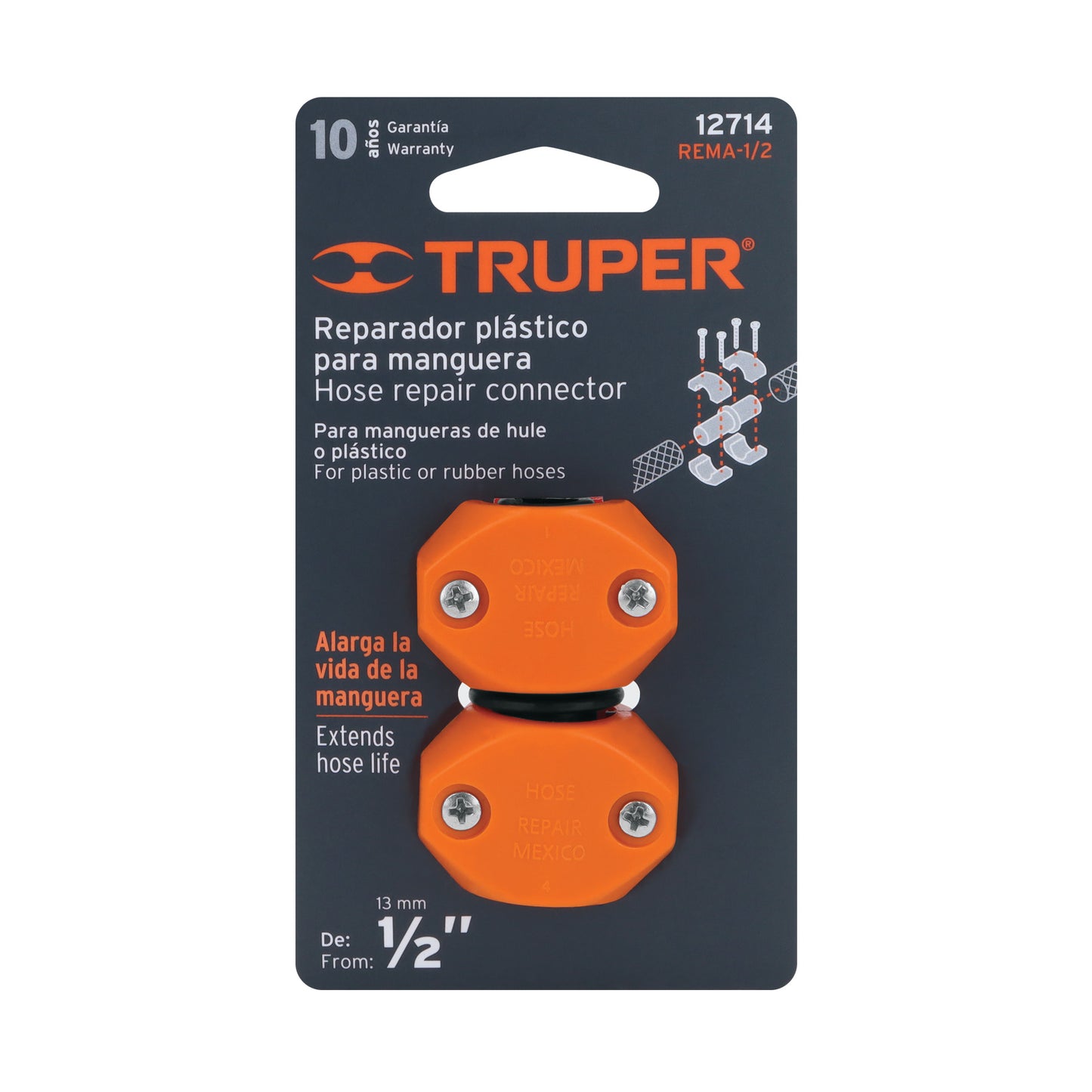 Reparador 1/2pulg. de ABS para manguera