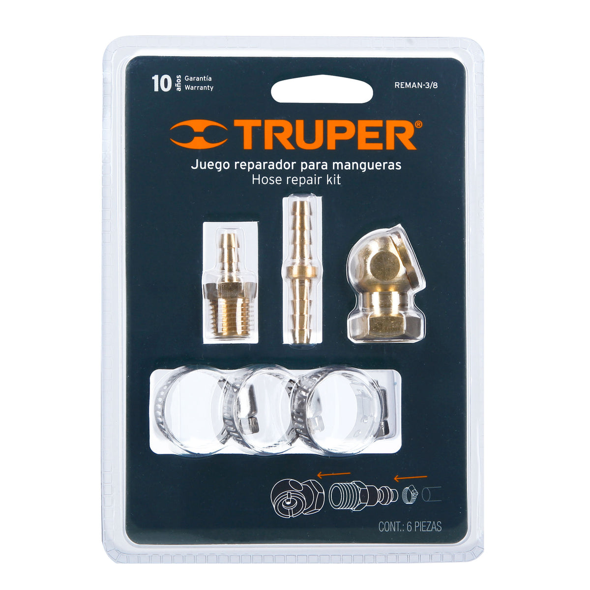 Juego 6 piezas para reparar mangueras