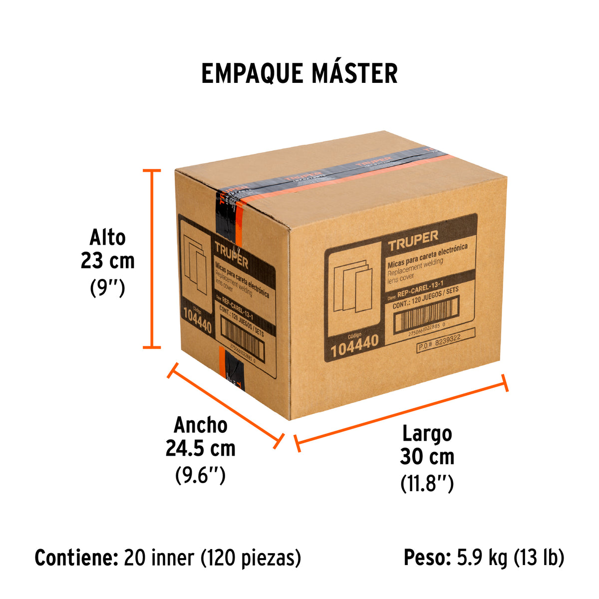 Bolsa con 3 micas para careta CAREL-13 (2025) · vista 5