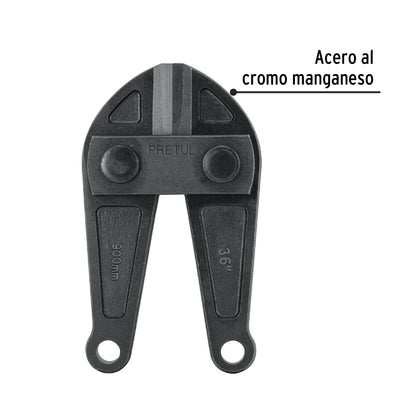 Cuchillas de repuesto para cortapernos de 36 pulgadas con acero al cromo manganeso