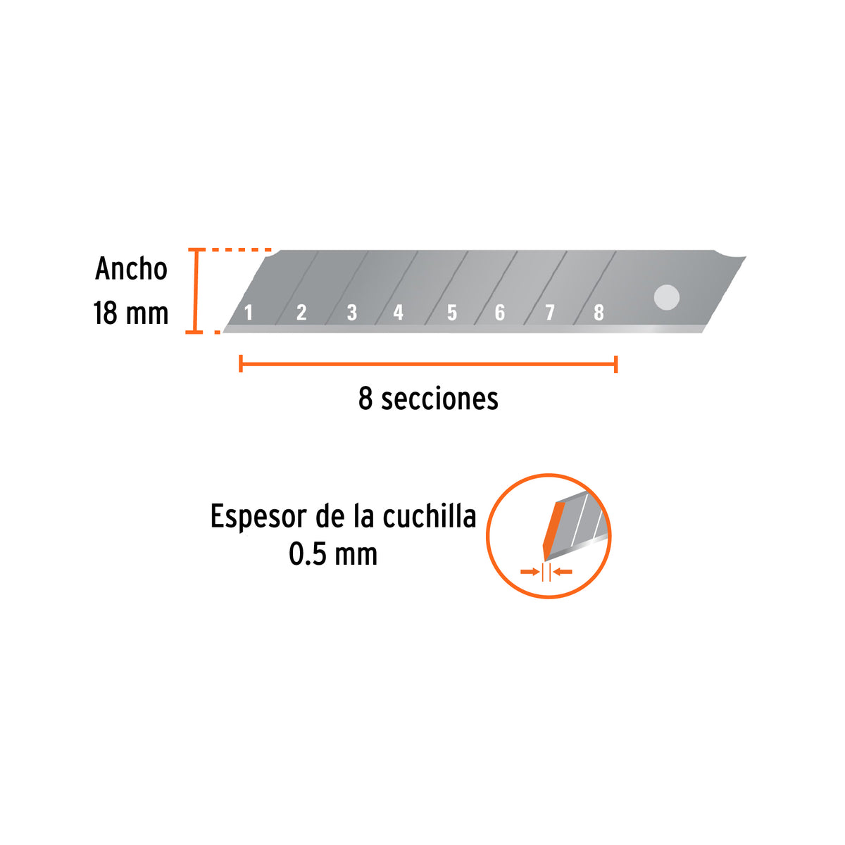 Estuche con 50 cuchillas SK4 de 18 mm para cutter · vista 4